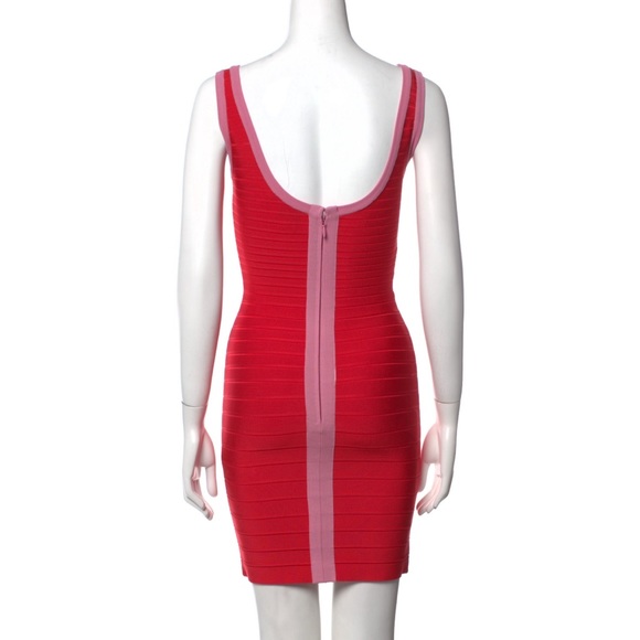 Herve Leger Scoop Neck Mini Dress - XS - Picture 3 of 5